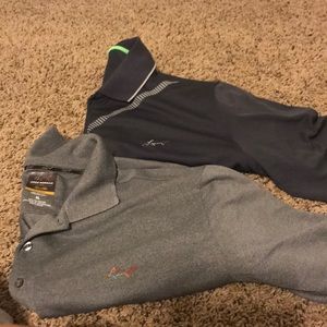 2 Men’s NWOT shark Greg Norman golf shirts XL